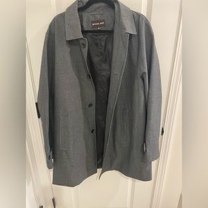 Mens NWOT Michael Kors heater gray lightweight coat. Size XL